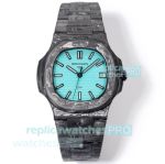 Super Clone DIW Patek Philippe Nautilus 5711 Carbon Fiber Tiffany Blue Dial Watch 